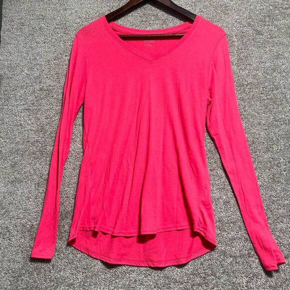 Zelos Woman’s Long Sleeve V Neck Tee Shirt Size Small - Picture 1 of 7